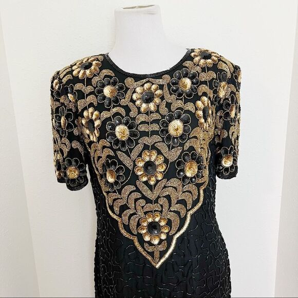 Vintage Leslie Fay Sequin Evening Dress - Picture 5 of 11